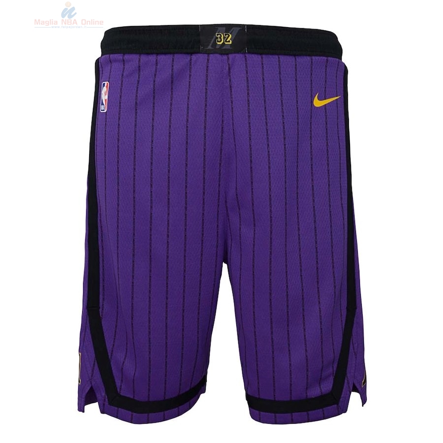 Acquista Pantaloni Basket Bambino L.A.Lakers Nike Porpora Città 2018-19