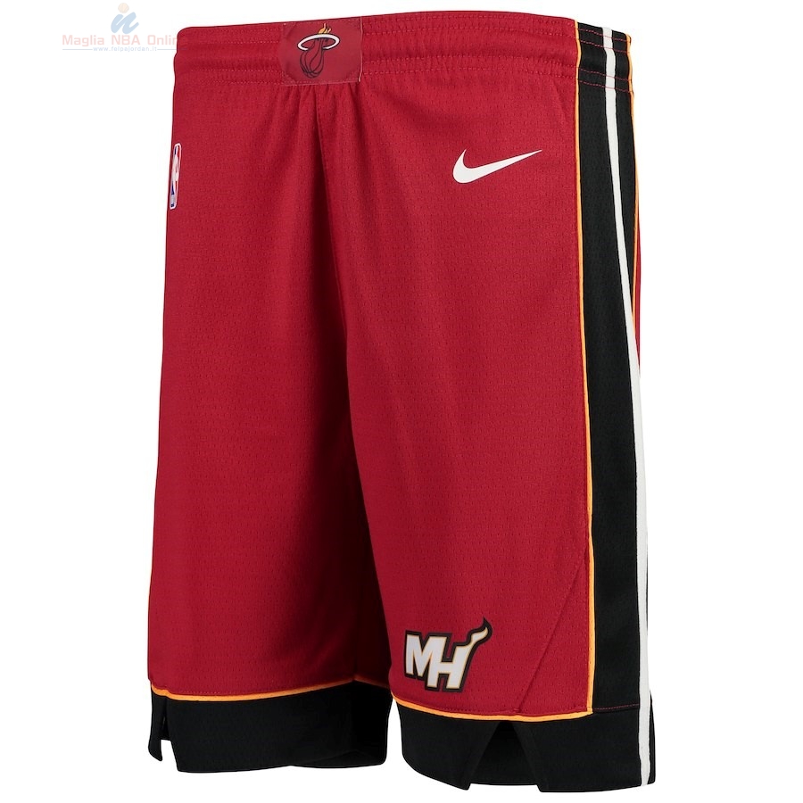 Acquista Pantaloni Basket Bambino Miami Heat Nike Rosso Icon 2018