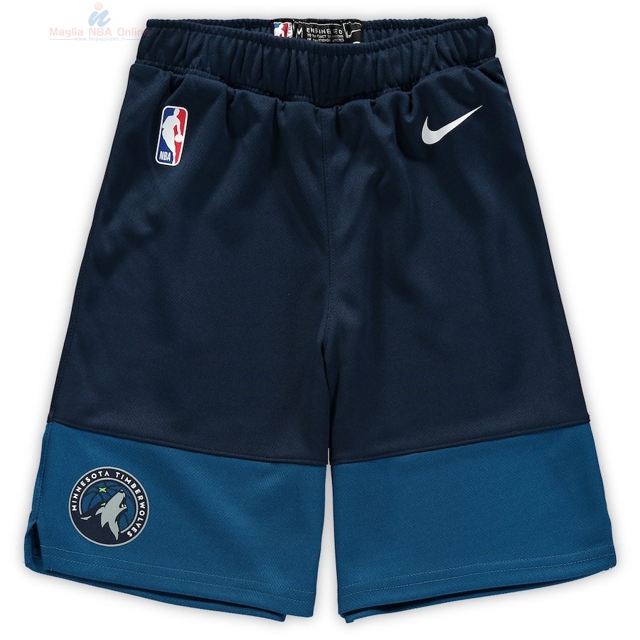 Acquista Pantaloni Basket Bambino Minnesota Timberwolves Nike Marino 2018