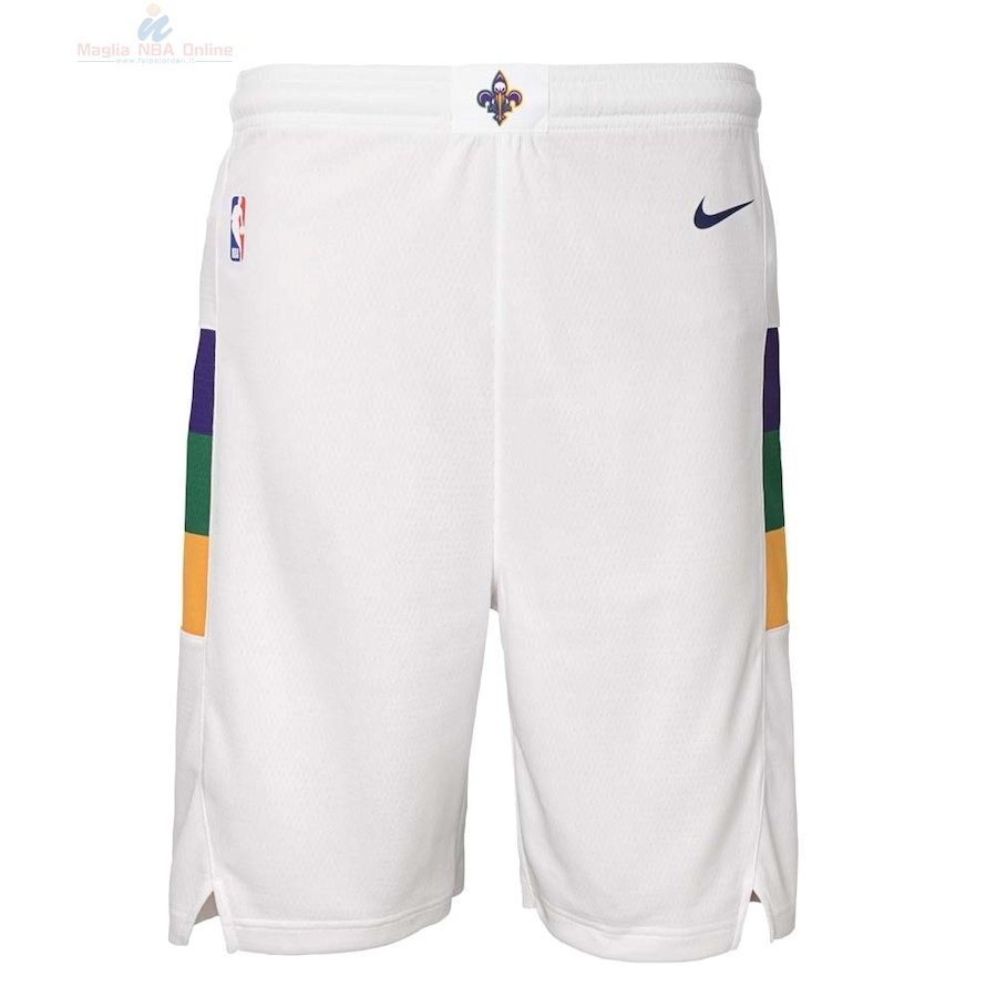 Acquista Pantaloni Basket Bambino New Orleans Pelicans Nike Bianco Città 2018-19