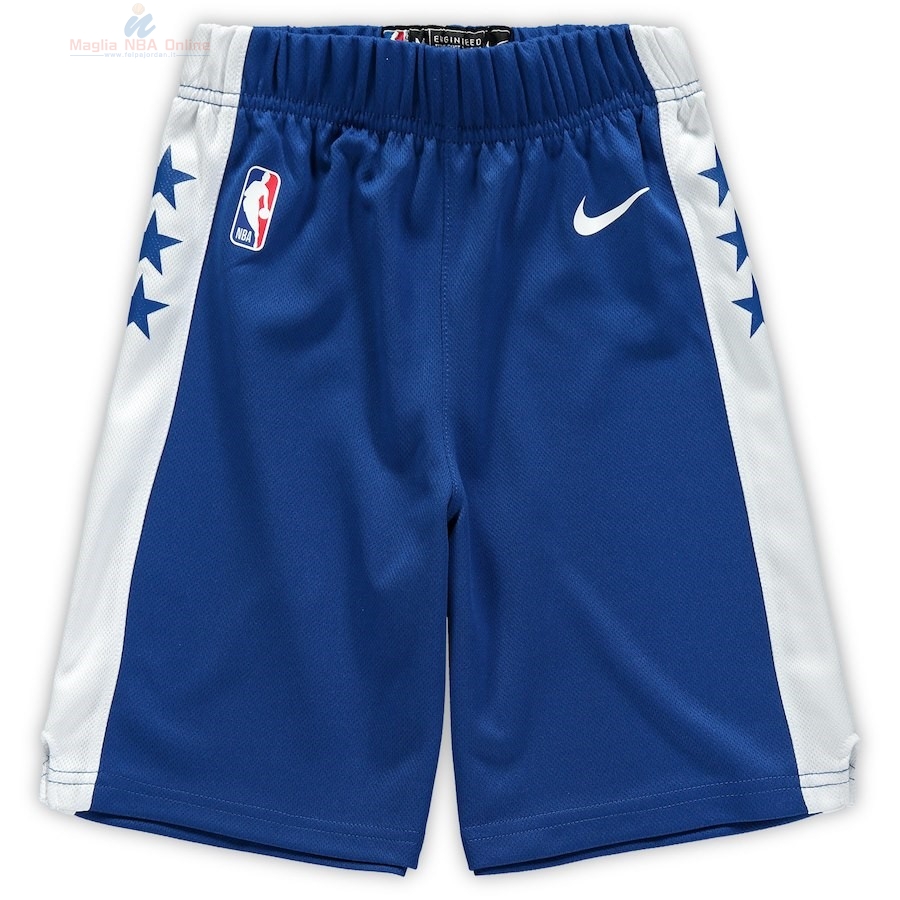 Acquista Pantaloni Basket Bambino Philadelphia Sixers Nike Blu 2018
