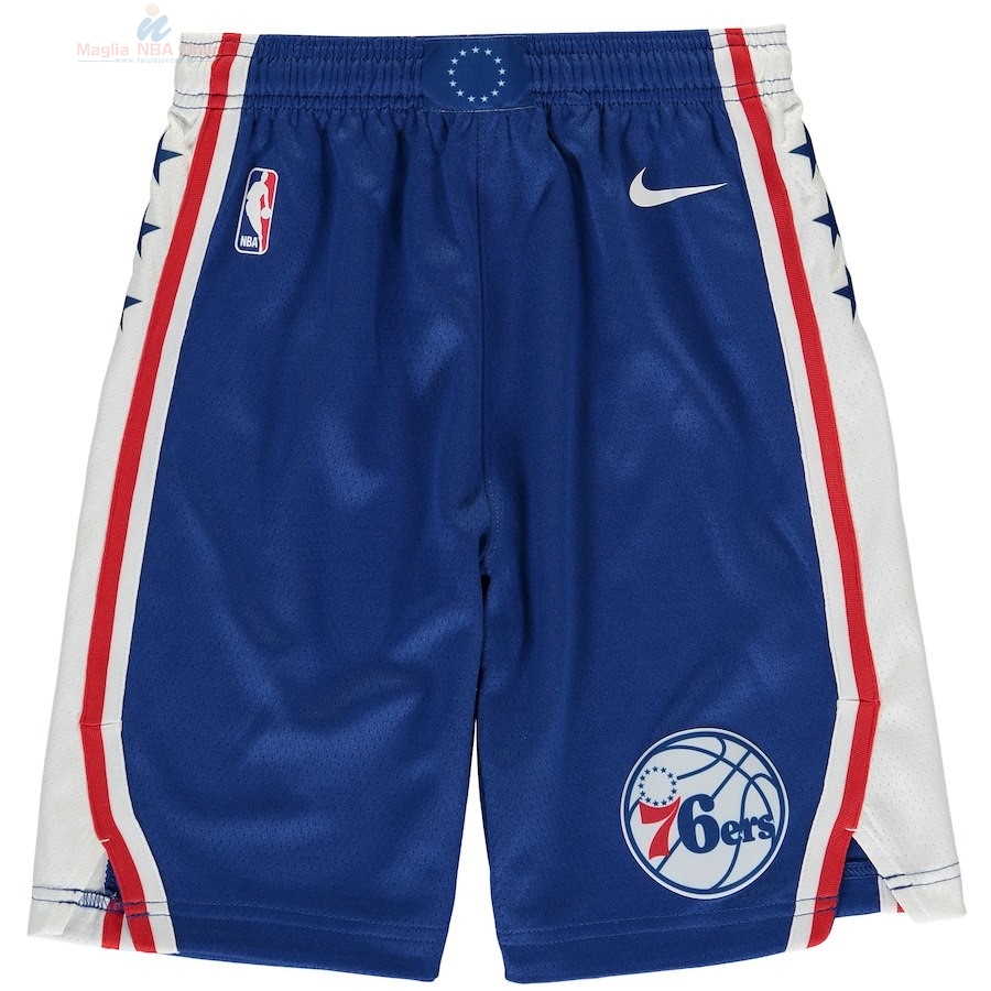 Acquista Pantaloni Basket Bambino Philadelphia Sixers Nike Blu Icon 2018