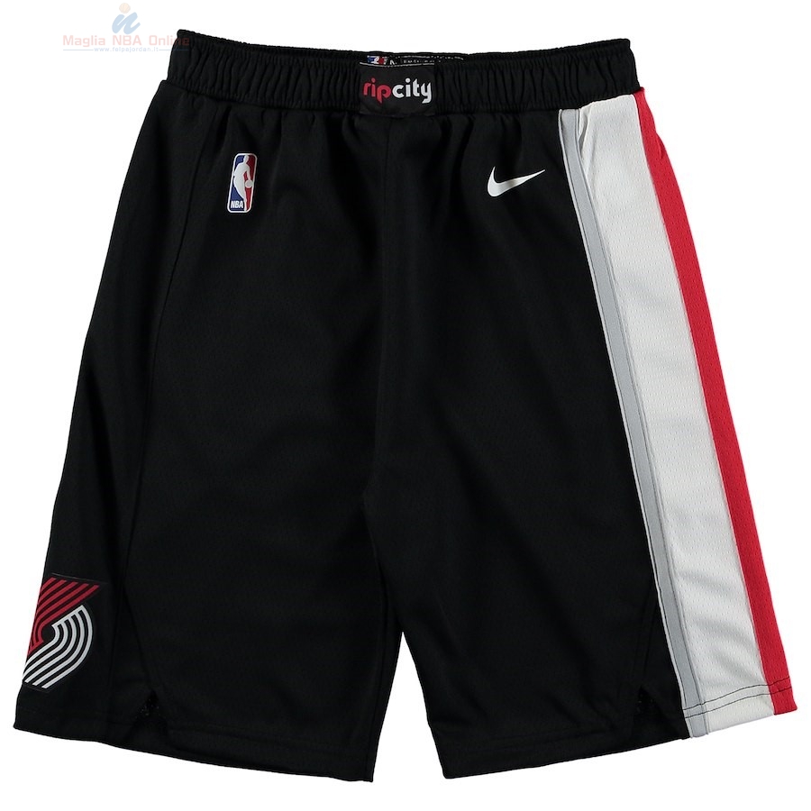 Acquista Pantaloni Basket Bambino Portland Trail Blazers Nike Nero Icon 2018