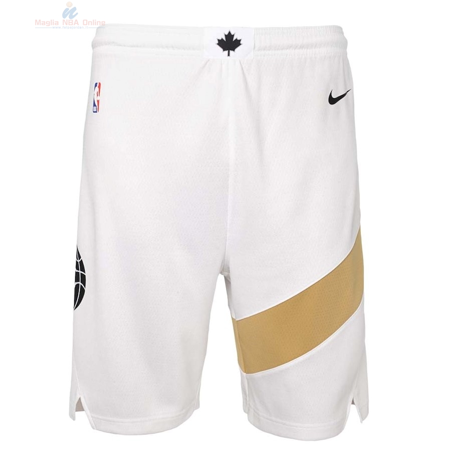 Acquista Pantaloni Basket Bambino Toronto Raptors Nike Bianco Città 2018-19