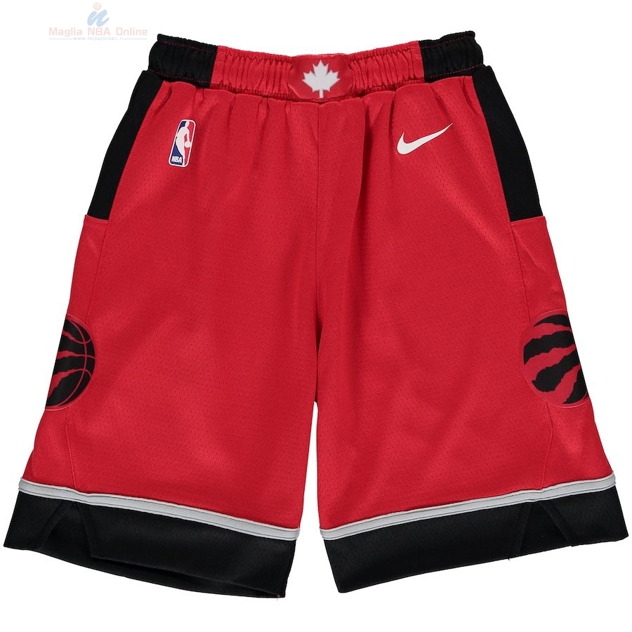 Acquista Pantaloni Basket Bambino Toronto Raptors Nike Rosso Icon 2018