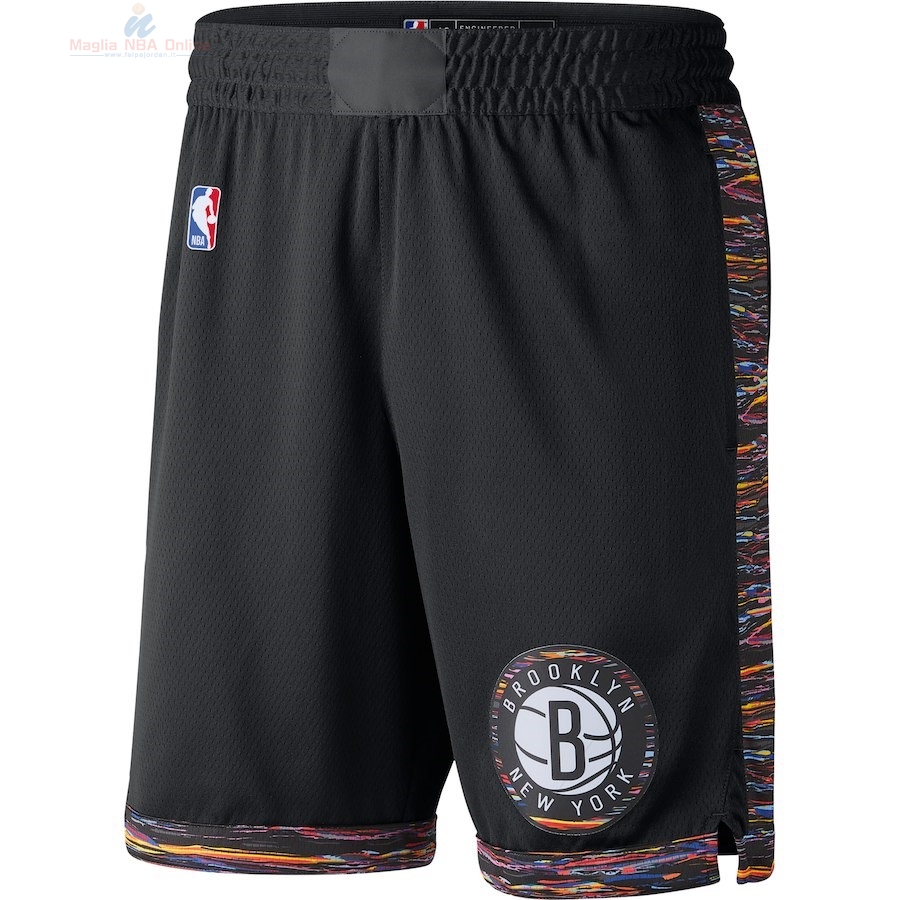 Acquista Pantaloni Basket Brooklyn Nets Nike Nero Città 2018-19