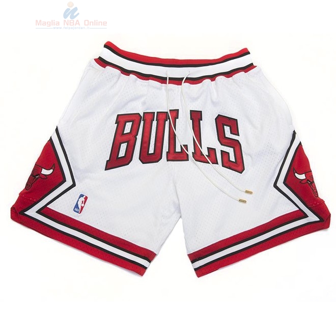 Acquista Pantaloni Basket Chicago Bulls Nike Retro Bianco 2018