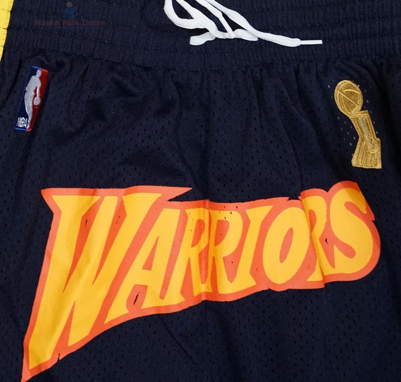 Acquista Pantaloni Basket Golden State Warriors 2018 Campionato Finali #30 Stephen Curry Nero