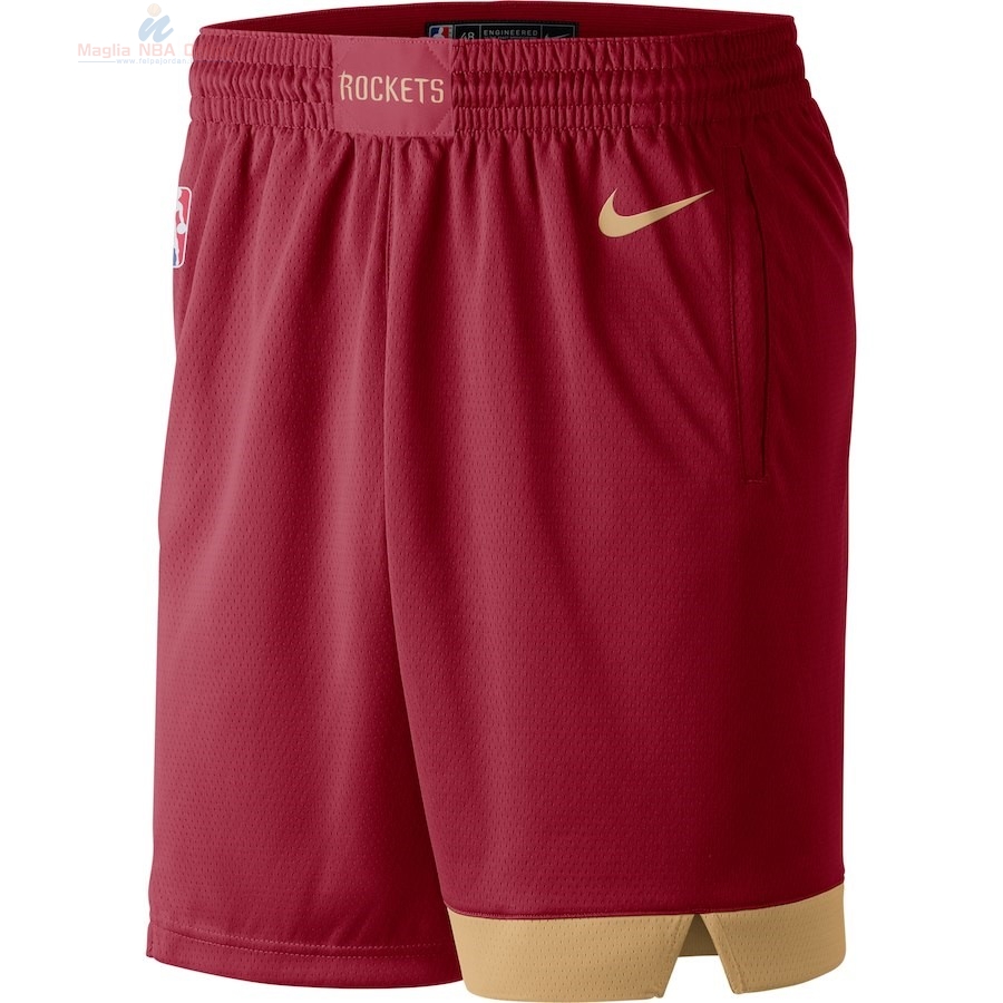 Acquista Pantaloni Basket Houston Rockets Nike Rosso Città 2018-19