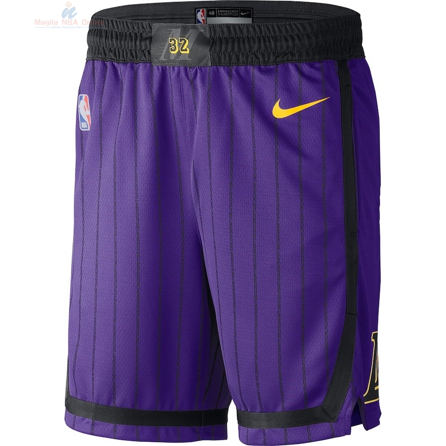 Acquista Pantaloni Basket Los Angeles Lakers Nike Porpora Città 2018-19