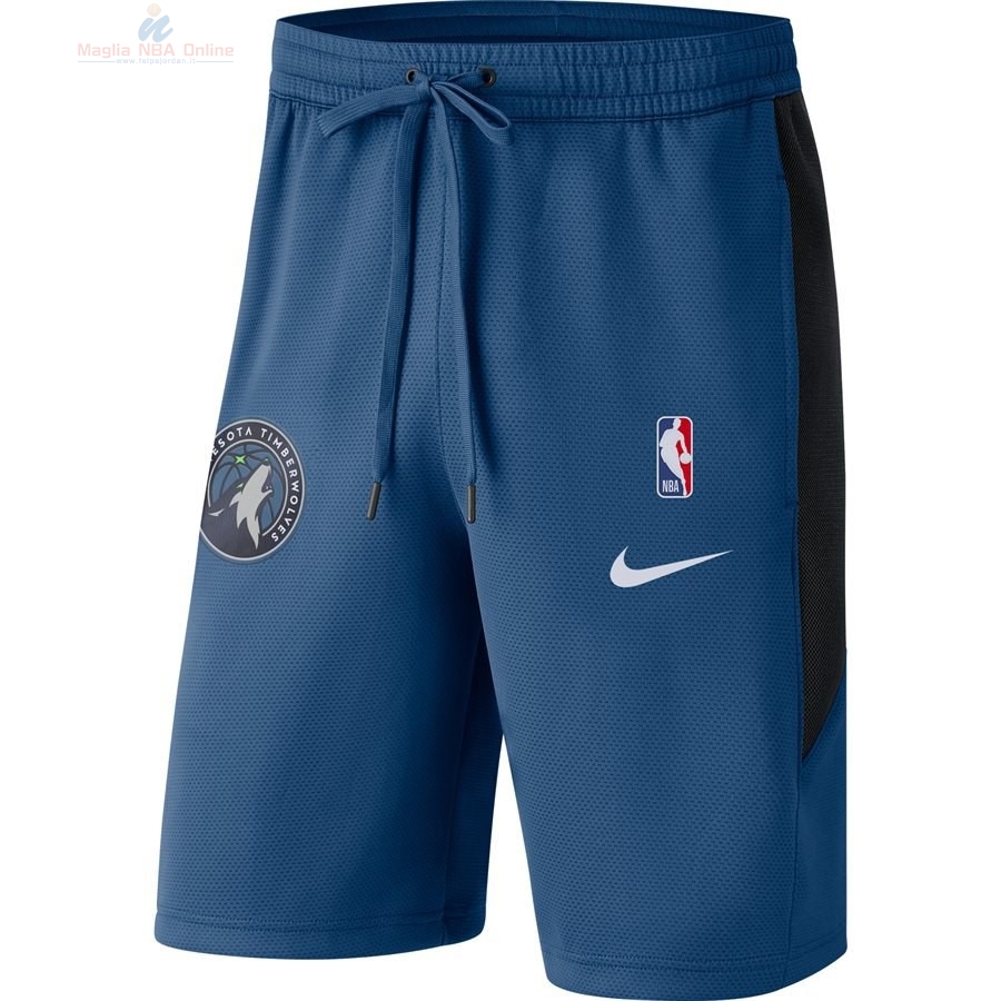 Acquista Pantaloni Basket Minnesota Timberwolves Nike Blu 2018