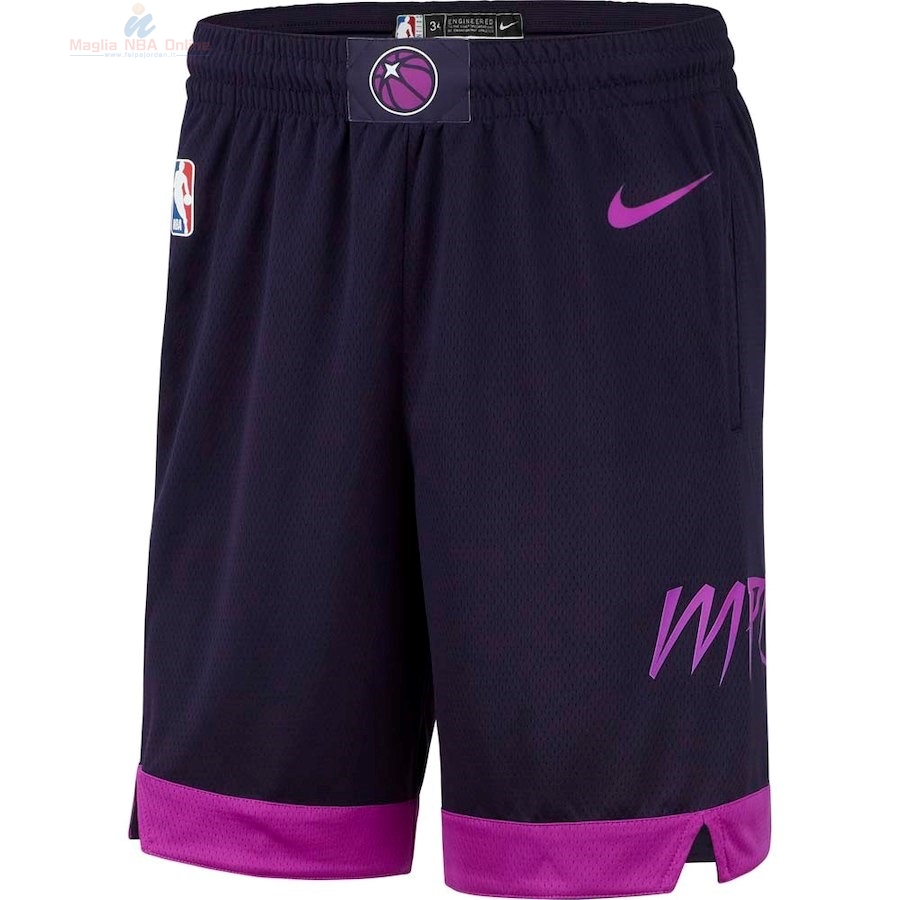 Acquista Pantaloni Basket Minnesota Timberwolves Nike Porpora Città 2018-19