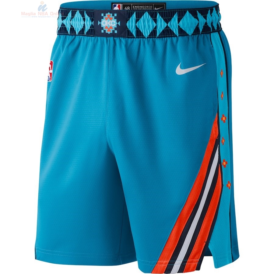 Acquista Pantaloni Basket Oklahoma City Thunder Nike Turchese Città 2018-19