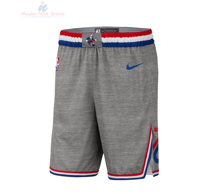 Acquista Pantaloni Basket Philadelphia Sixers Nike Grigio Città 2018-19