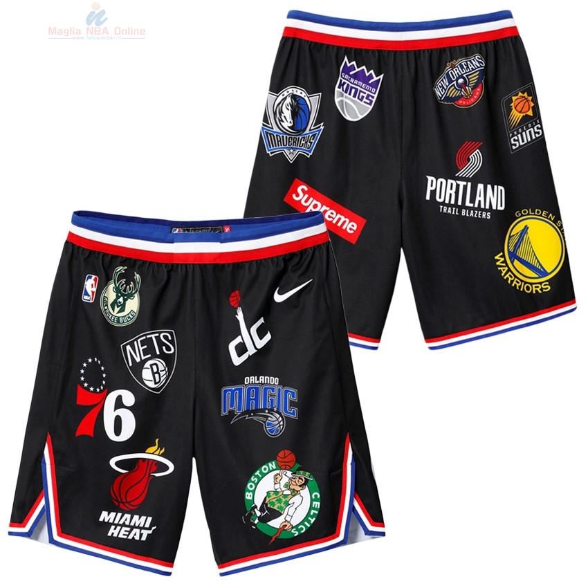 Acquista Pantaloni Basket Supreme x Nike Logo Nero