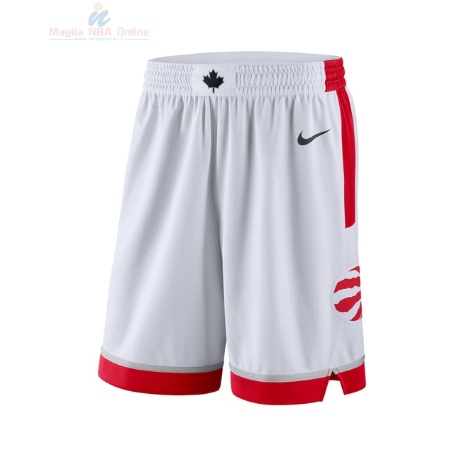 Acquista Pantaloni Basket Toronto Raptors Nike Bianco 2018