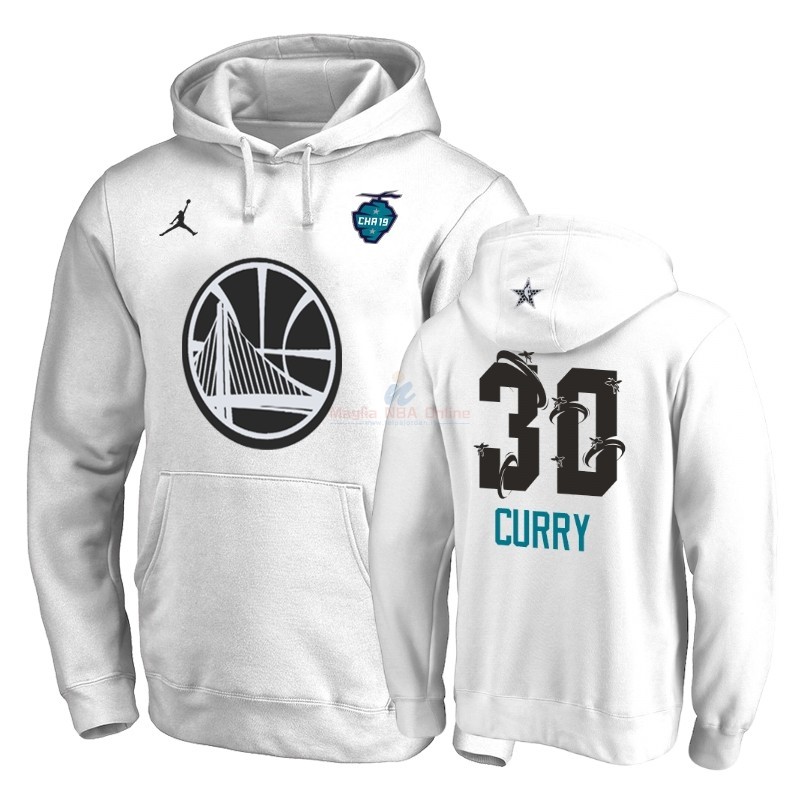 Acquista Felpe Con Cappuccio NBA 2019 All Star Golden State Warriors #30 Stephen Curry
