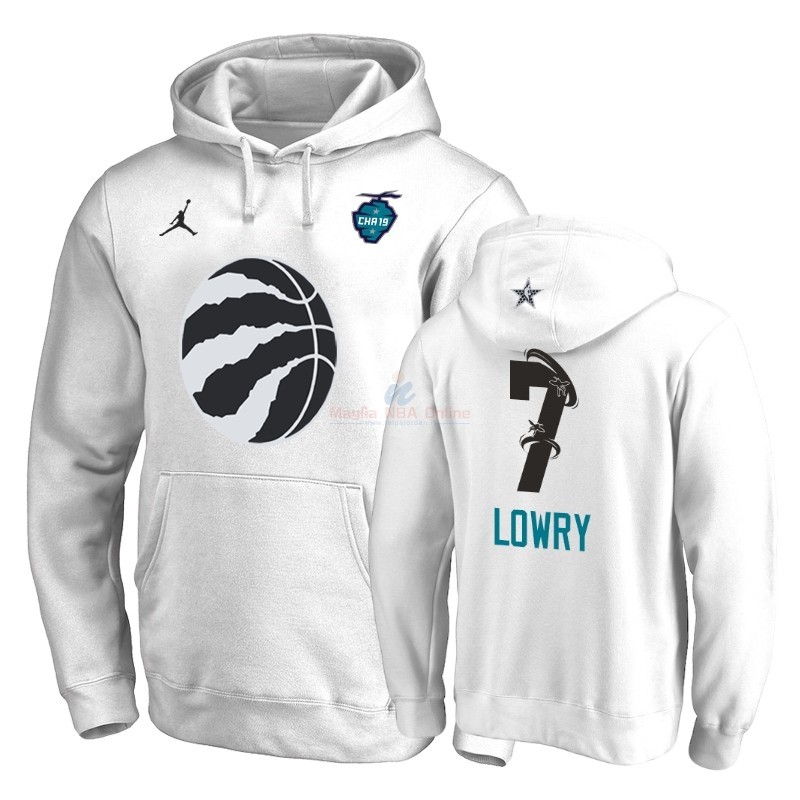 Acquista Felpe Con Cappuccio NBA 2019 All Star Toronto Raptors #7 Kyle Lowry Bianco