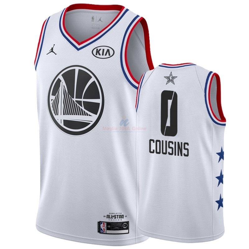 Acquista Maglia NBA 2019 All Star #0 DeMarcus Cousins Bianco