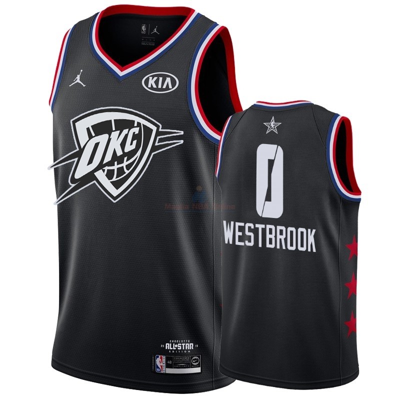 Acquista Maglia NBA 2019 All Star #0 Russell Westbrook Nero