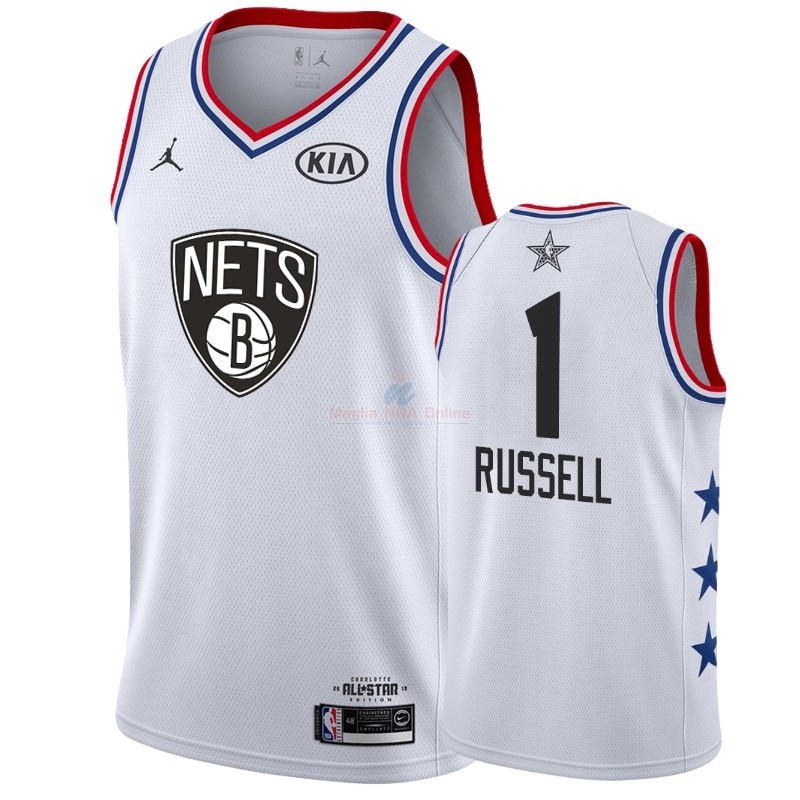 Acquista Maglia NBA 2019 All Star #1 DAngelo Russell Bianco