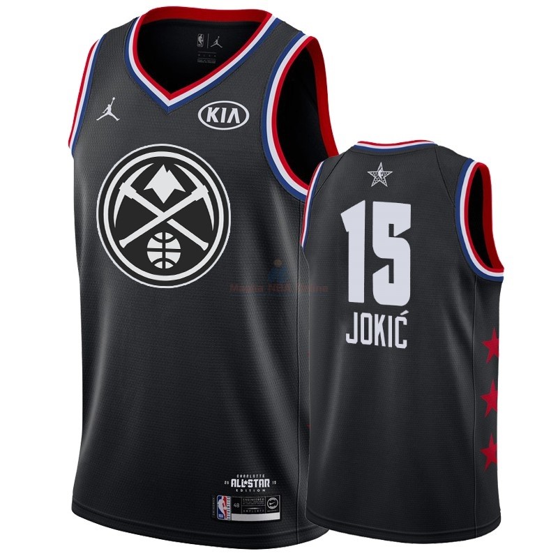 Acquista Maglia NBA 2019 All Star #15 Nikola Jokic Nero