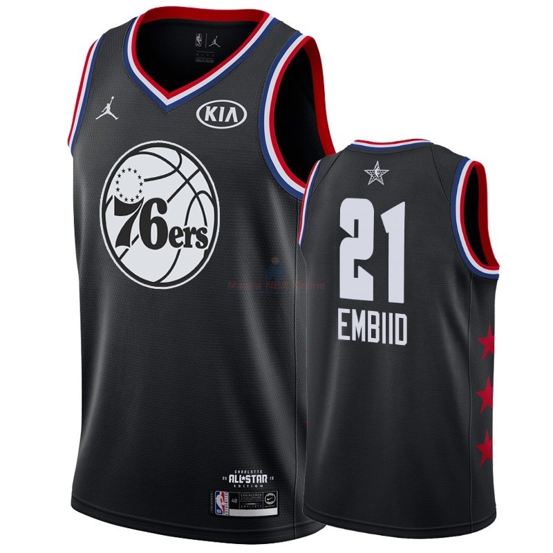 Acquista Maglia NBA 2019 All Star #21 Joel Embiid Nero