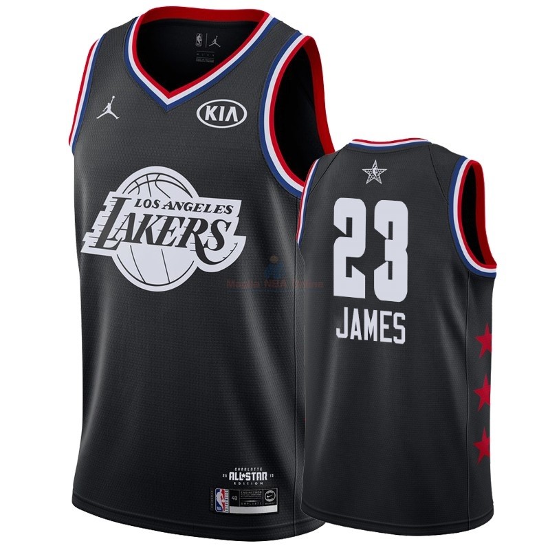 Acquista Maglia NBA 2019 All Star #23 LeBron James Nero