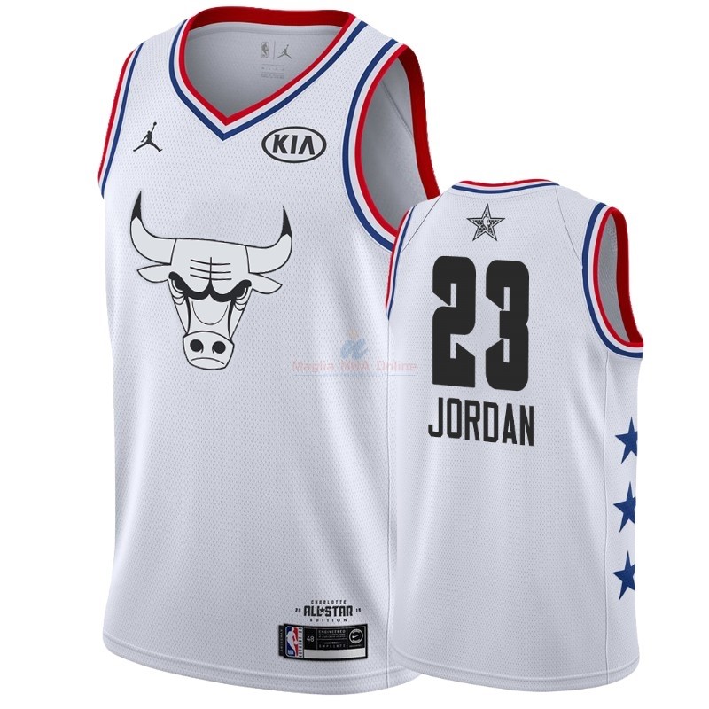 Acquista Maglia NBA 2019 All Star #23 Michael Jordan Bianco