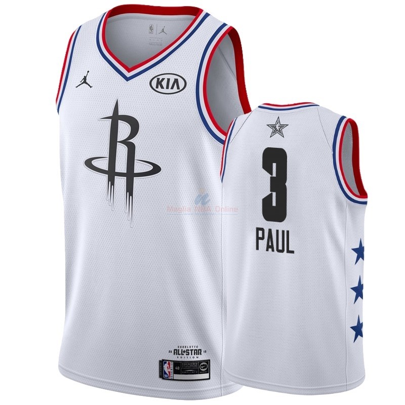 Acquista Maglia NBA 2019 All Star #3 Chris Paul Bianco