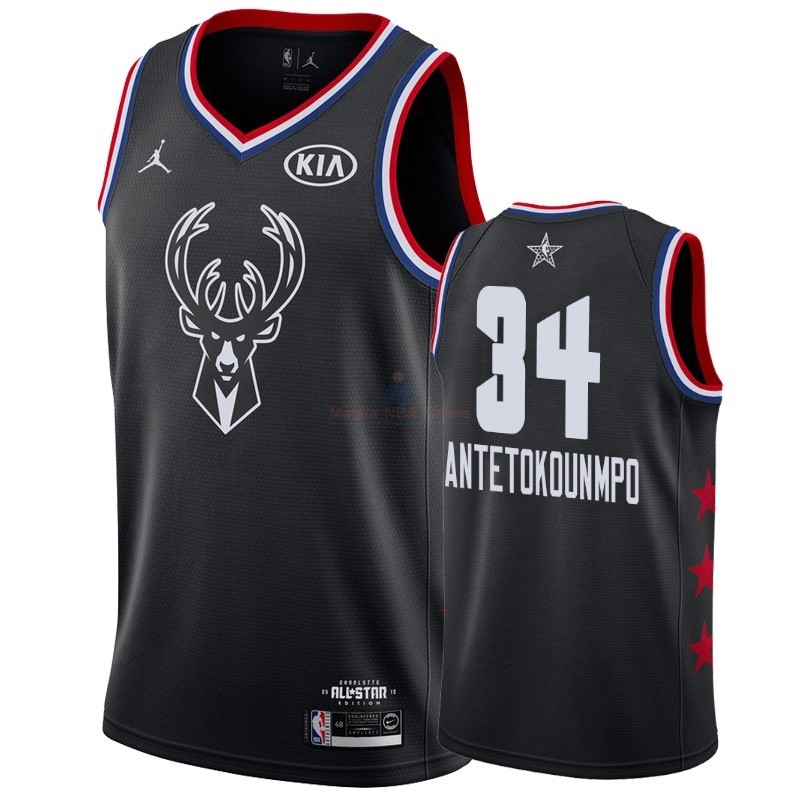 Acquista Maglia NBA 2019 All Star #34 Giannis Antetokounmpo Nero