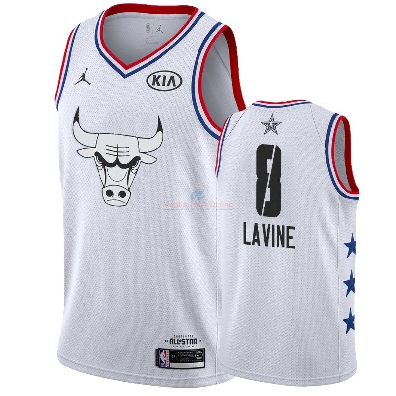 Acquista Maglia NBA 2019 All Star #8 Zach LaVine Bianco