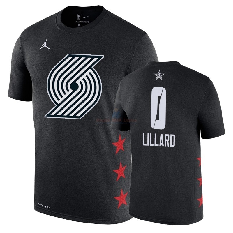 Acquista Maglia NBA 2019 All Star Game Manica corta #0 Damian Lillard Nero