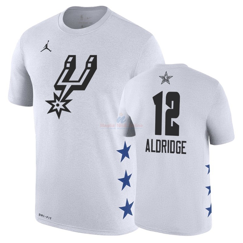 Acquista Maglia NBA 2019 All Star Game Manica corta #12 LaMarcus Aldridge Bianco