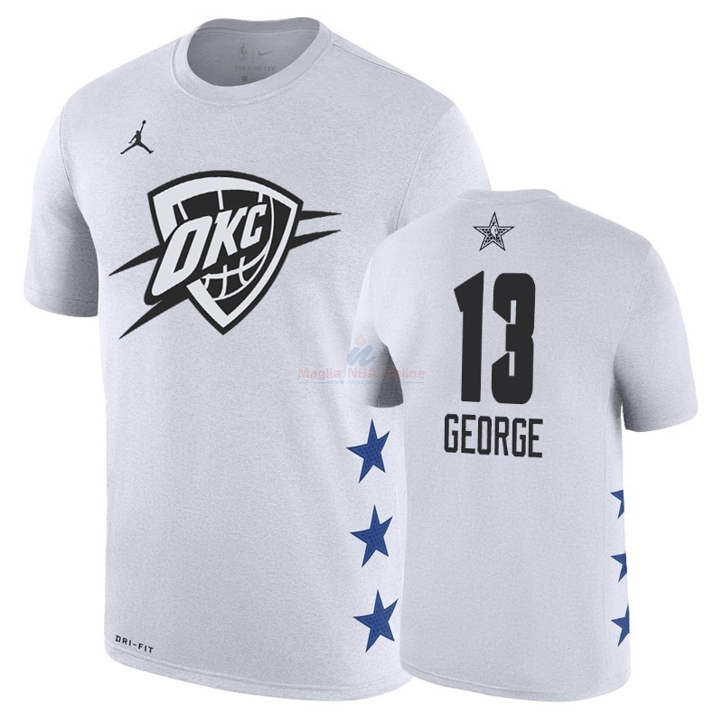 Acquista Maglia NBA 2019 All Star Game Manica corta #13 Paul George Bianco