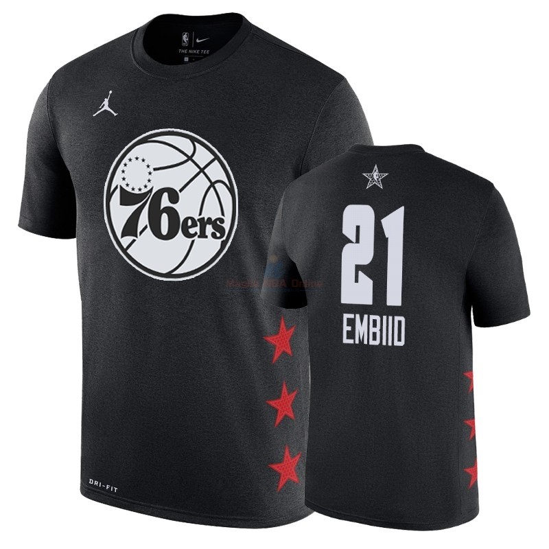 Acquista Maglia NBA 2019 All Star Game Manica corta #21 Joel Embiid Nero