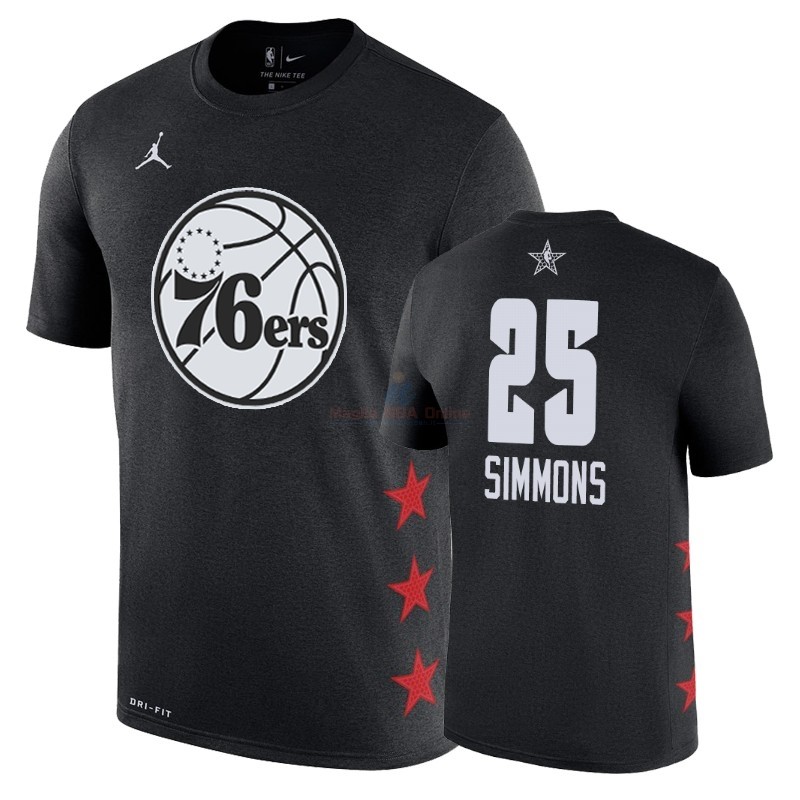 Acquista Maglia NBA 2019 All Star Game Manica corta #25 Ben Simmons Nero
