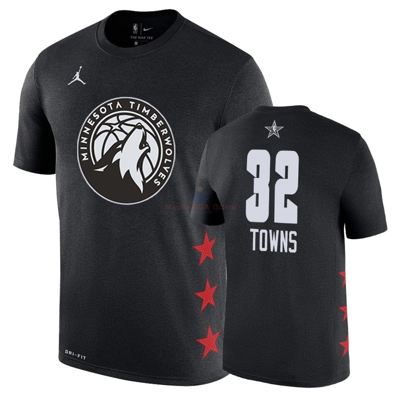 Acquista Maglia NBA 2019 All Star Game Manica corta #32 Karl Anthony Towns Nero