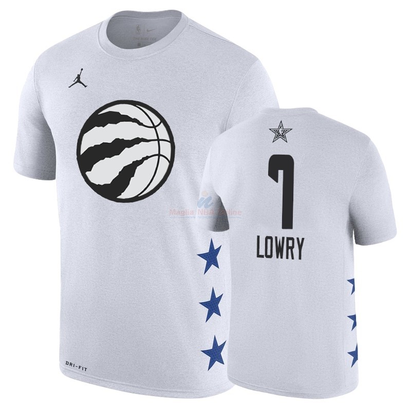 Acquista Maglia NBA 2019 All Star Game Manica corta #7 Kyle Lowry Bianco