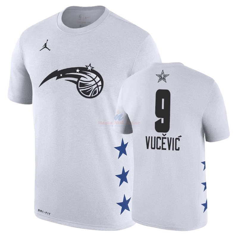Acquista Maglia NBA 2019 All Star Game Manica corta #9 Nikola Vucevic Bianco
