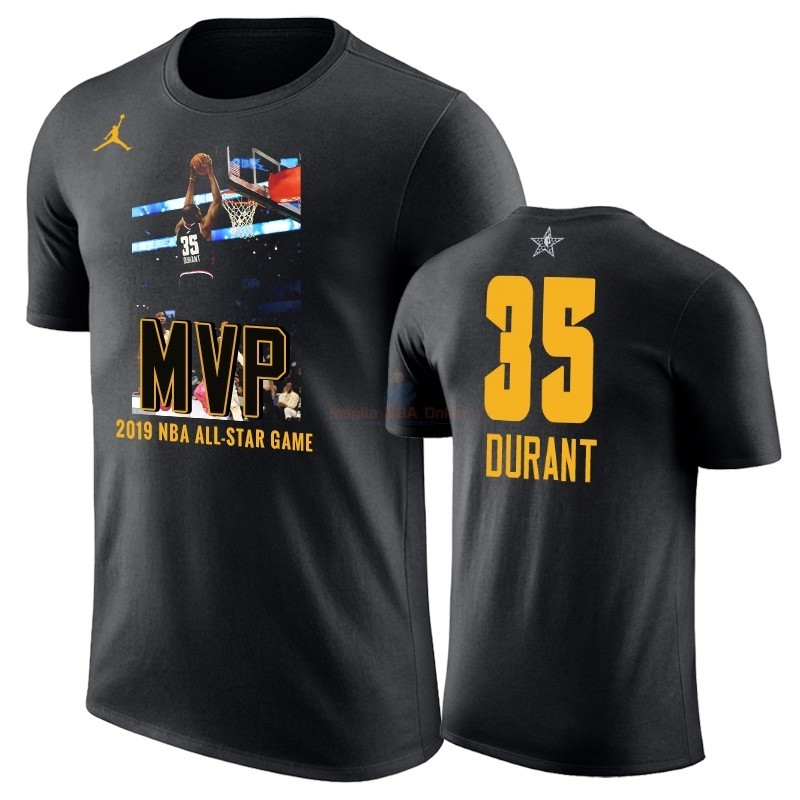 Acquista Maglia NBA 2019 All Star MVP Manica corta #35 Kevin Durant Nero