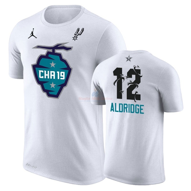 Acquista Maglia NBA 2019 All Star Manica corta #12 LaMarcus Aldridge Bianco