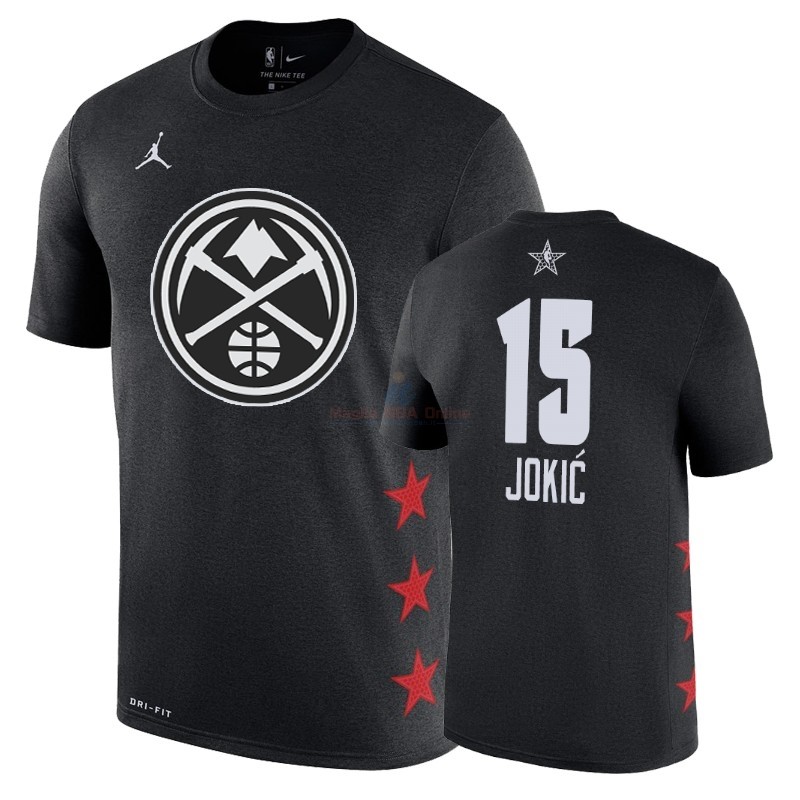 Acquista Maglia NBA 2019 All Star Manica corta #15 Nikola Jokic Nero