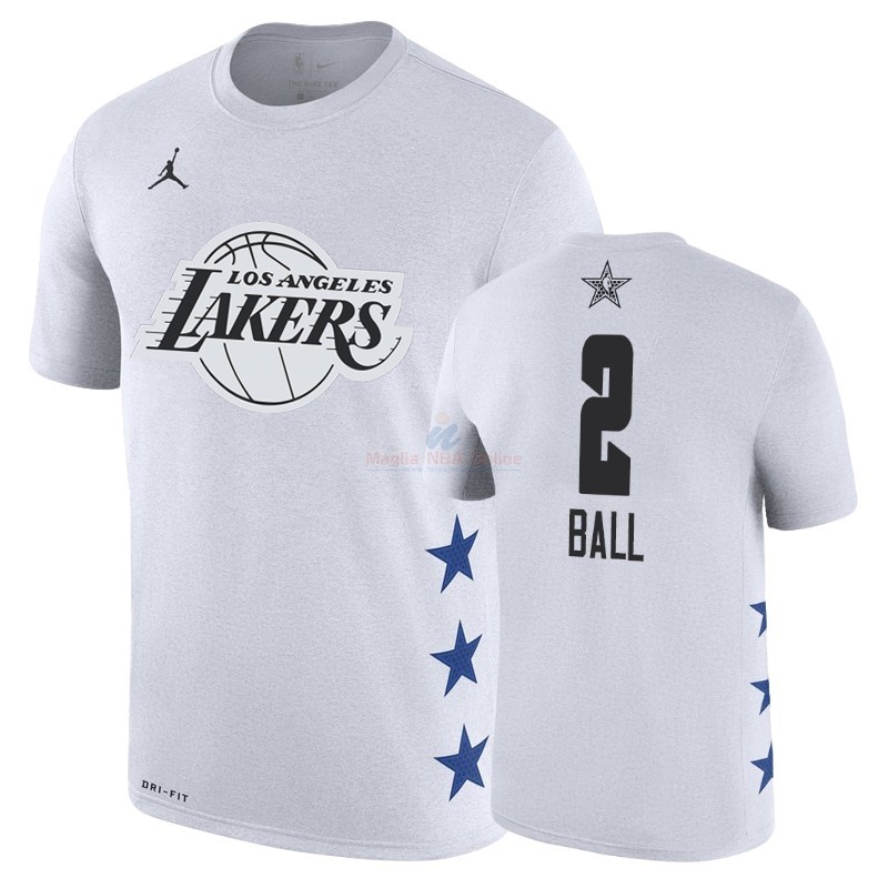 Acquista Maglia NBA 2019 All Star Manica corta #2 Lonzo Ball Bianco