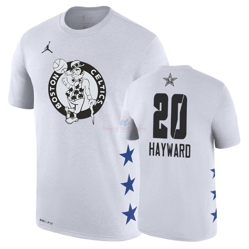 Acquista Maglia NBA 2019 All Star Manica corta #20 Gordon Hayward Bianco