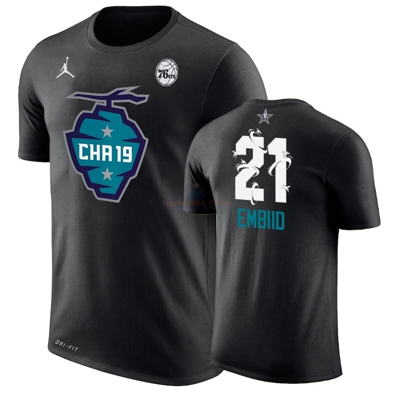 Acquista Maglia NBA 2019 All Star Manica corta #21 Joel Embiid Nero