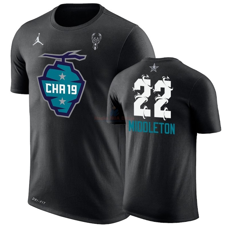 Acquista Maglia NBA 2019 All Star Manica corta #22 Khris Middleton Nero