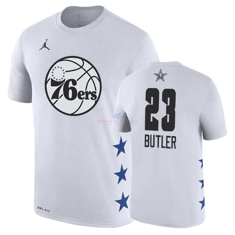 Acquista Maglia NBA 2019 All Star Manica corta #23 Jimmy Butler Bianco