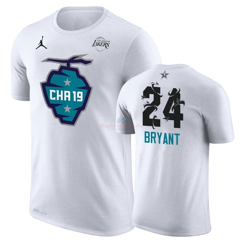 Acquista Maglia NBA 2019 All Star Manica corta #24 Kobe Bryant Bianco