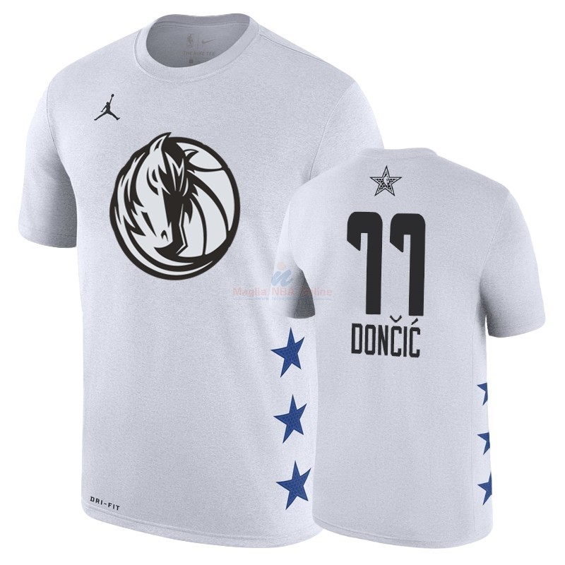 Acquista Maglia NBA 2019 All Star Manica corta #77 Luka Doncic Bianco